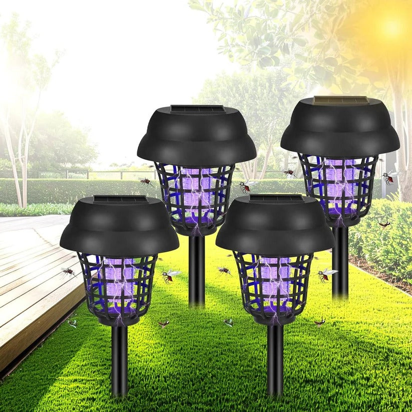 4-Pack Solar Powered Mosquito Zapper & Trap Lights for Patio & Backyard - Eco-Friendly Insect Control Solution