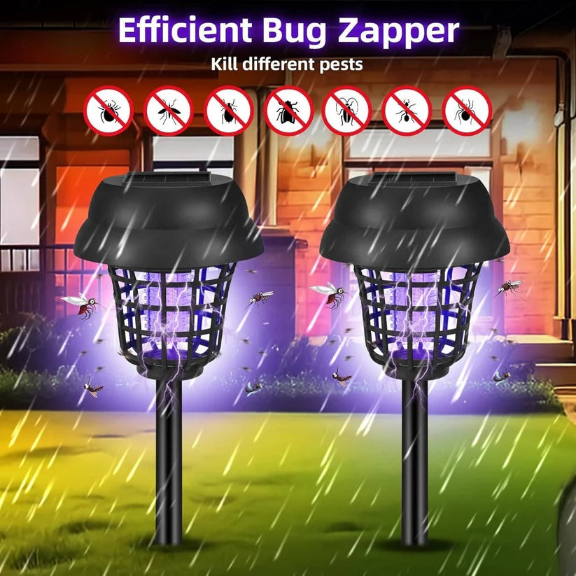 4-Pack Solar Powered Mosquito Zapper & Trap Lights for Patio & Backyard - Eco-Friendly Insect Control Solution