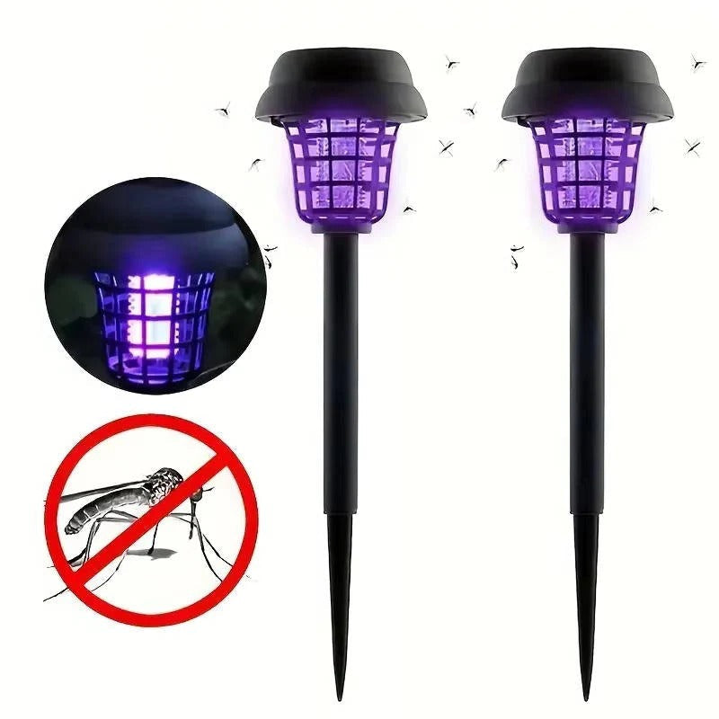 4-Pack Solar Powered Mosquito Zapper & Trap Lights for Patio & Backyard - Eco-Friendly Insect Control Solution