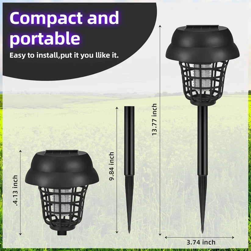 4-Pack Solar Powered Mosquito Zapper & Trap Lights for Patio & Backyard - Eco-Friendly Insect Control Solution