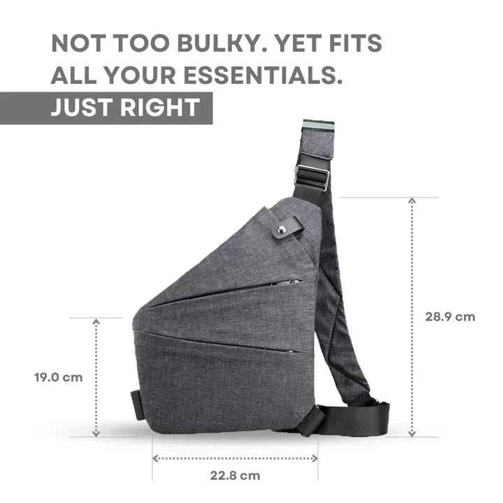 Unisex Crossbody Bag with Hidden Zipper | Secure & Stylish Design for Everyday Use