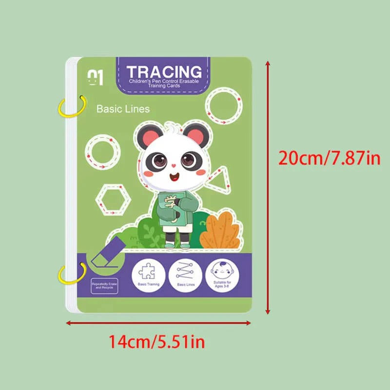 Reusable Handwriting Practice Book for Toddlers - Early Learning Activity Workbook for Kids