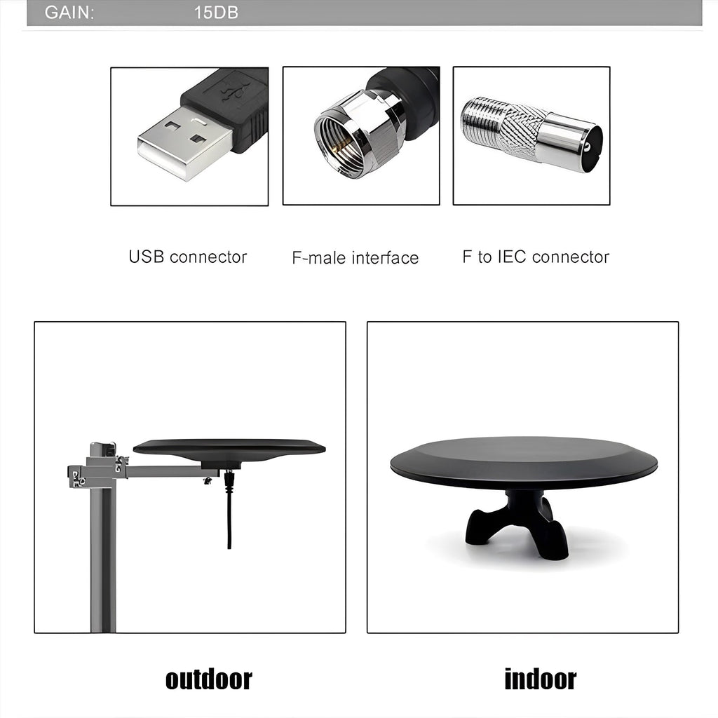 High-Performance Digital Outdoor HDTV Antenna - Long-Range Signal Capture & Reception for Crystal Clear TV Viewing