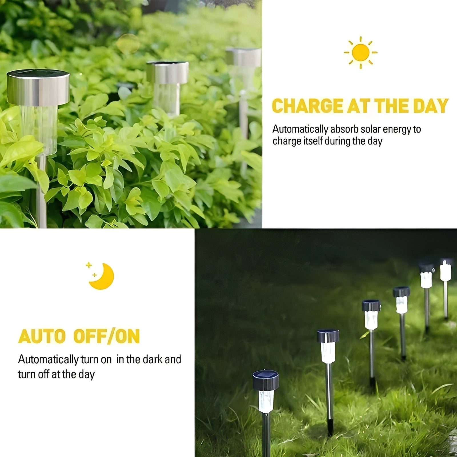 10-Pack Solar Powered LED Fairy Lights for Garden & Yard Decor – Eco-Friendly Outdoor String Lights