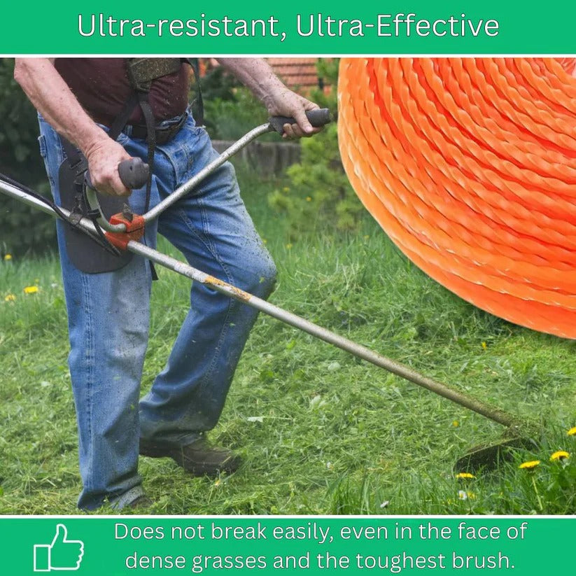 Durable Twisted Nylon Trimmer Line for Efficient Garden & Lawn Maintenance - Heavy-Duty Weed Eater String