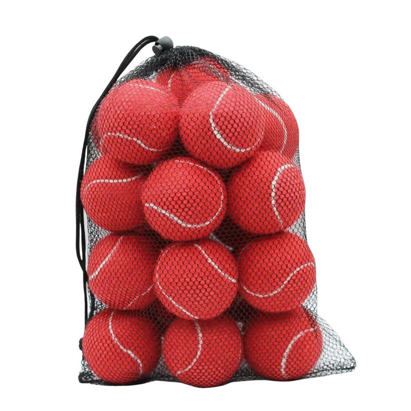 20-Pack Training Tennis Balls with Felt Surface & Mesh Carry Bag - Perfect for Practice & Drills
