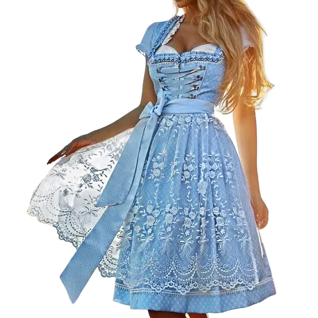 Authentic Bavarian Oktoberfest Dress for Women - Traditional Dirndl Costume for Festive Celebrations