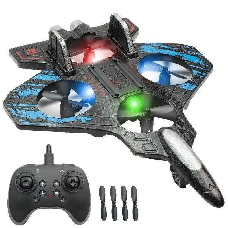 360° RC Stunt Airplane Toy with LED Lights - Remote Control Flying Plane for Kids - Perfect for Outdoor Fun!