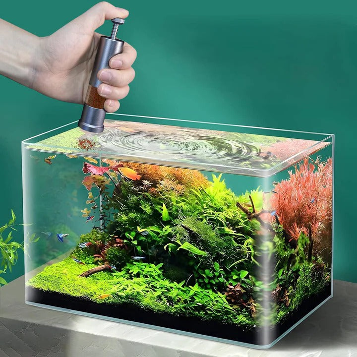 Compact Mini Aquarium Fish Feeder - Automatic, Easy-to-Use, Ideal for Small Tanks