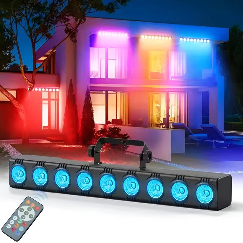 36W RGBW LED Wash Light Bar - DMX DJ Stage Uplight with Remote Control for Parties, Events & Performances