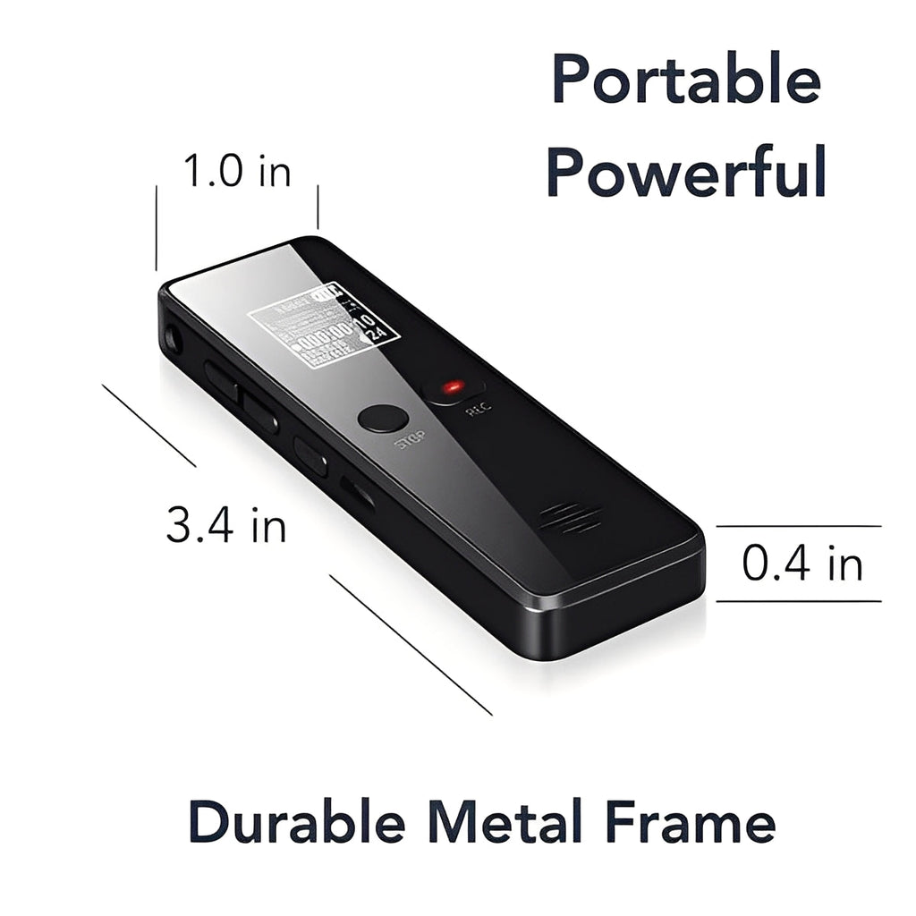 High-Quality Digital Voice Recorder with Built-In Speaker & Noise Reduction - Perfect for Meetings, Lectures, and Interviews