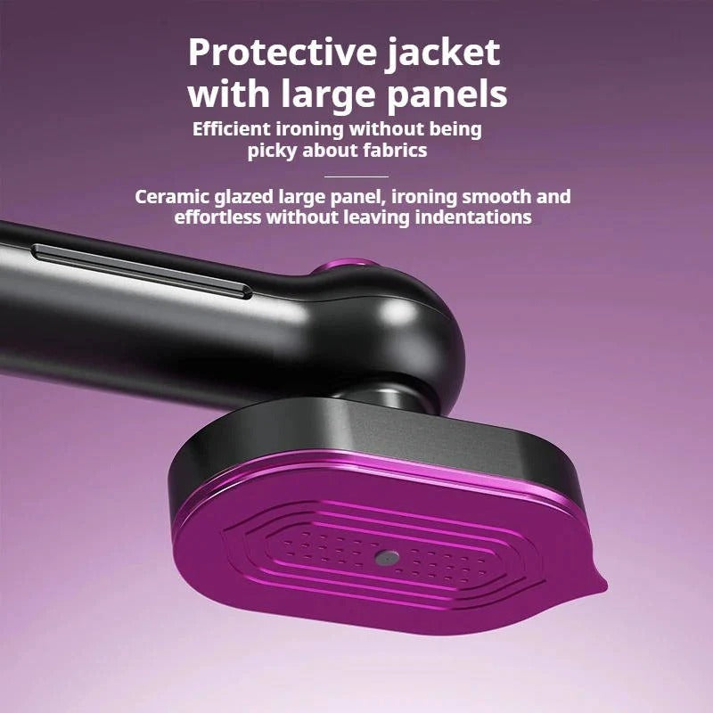 Portable Garment Steamer with 360° Rotating Handle & Transparent Water Tank - Fast Heat-Up, Compact Design for Travel