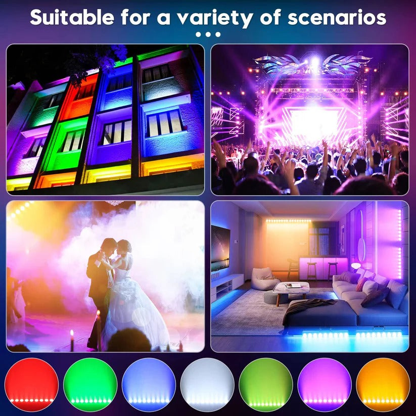 36W RGBW LED Wash Light Bar - DMX DJ Stage Uplight with Remote Control for Parties, Events & Performances