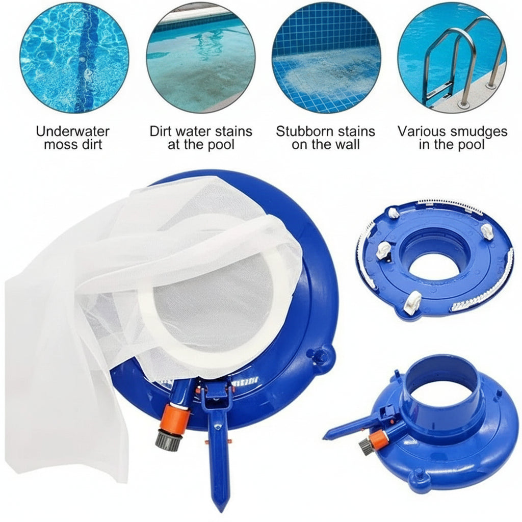 Efficient Swimming Pool Leaf Vacuum Cleaner - Compatible with Garden Hose for Easy Debris Removal
