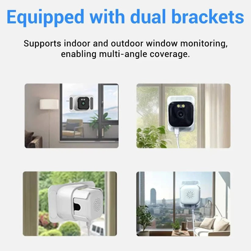 Wi-Fi Window Security Camera with Color Night Vision & Two-Way Audio - Smart Home Surveillance Solution
