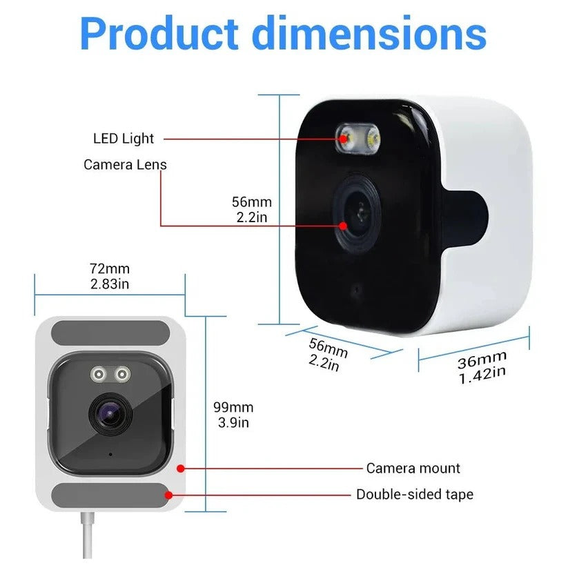 Wi-Fi Window Security Camera with Color Night Vision & Two-Way Audio - Smart Home Surveillance Solution