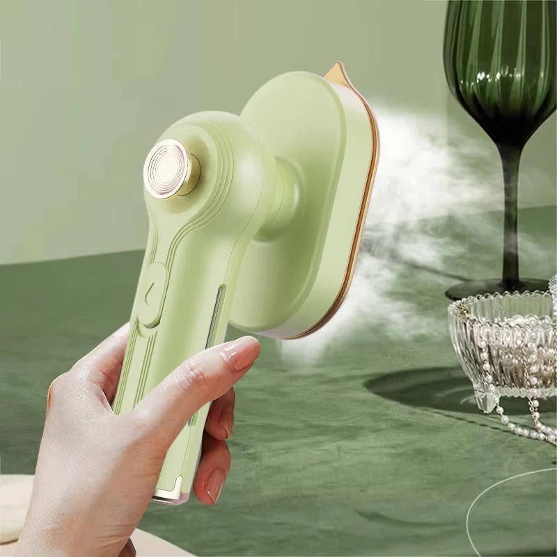 Portable Garment Steamer with 360° Rotating Handle & Transparent Water Tank - Fast Heat-Up, Compact Design for Travel