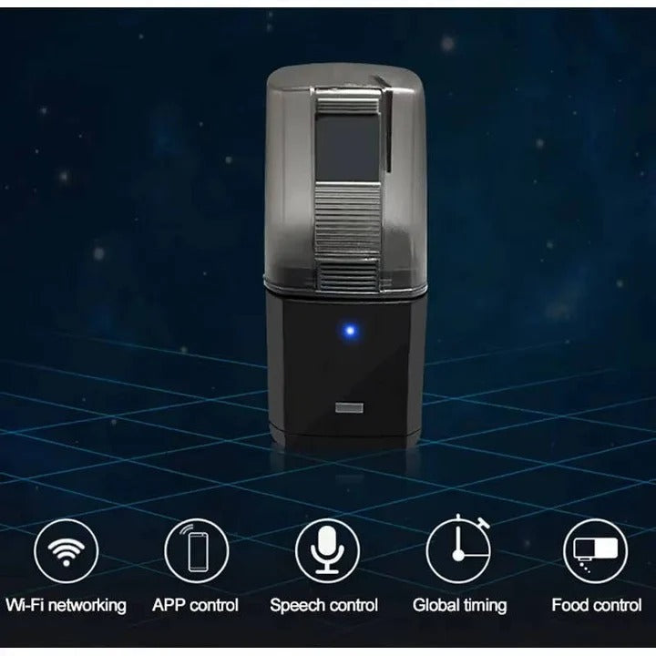Smart Automatic Fish Feeder with Remote Scheduling & Custom Feeding Times - Ideal for Aquariums