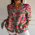 Women's Lightweight Floral Cotton Top - Perfect for Warm Weather & Casual Outings