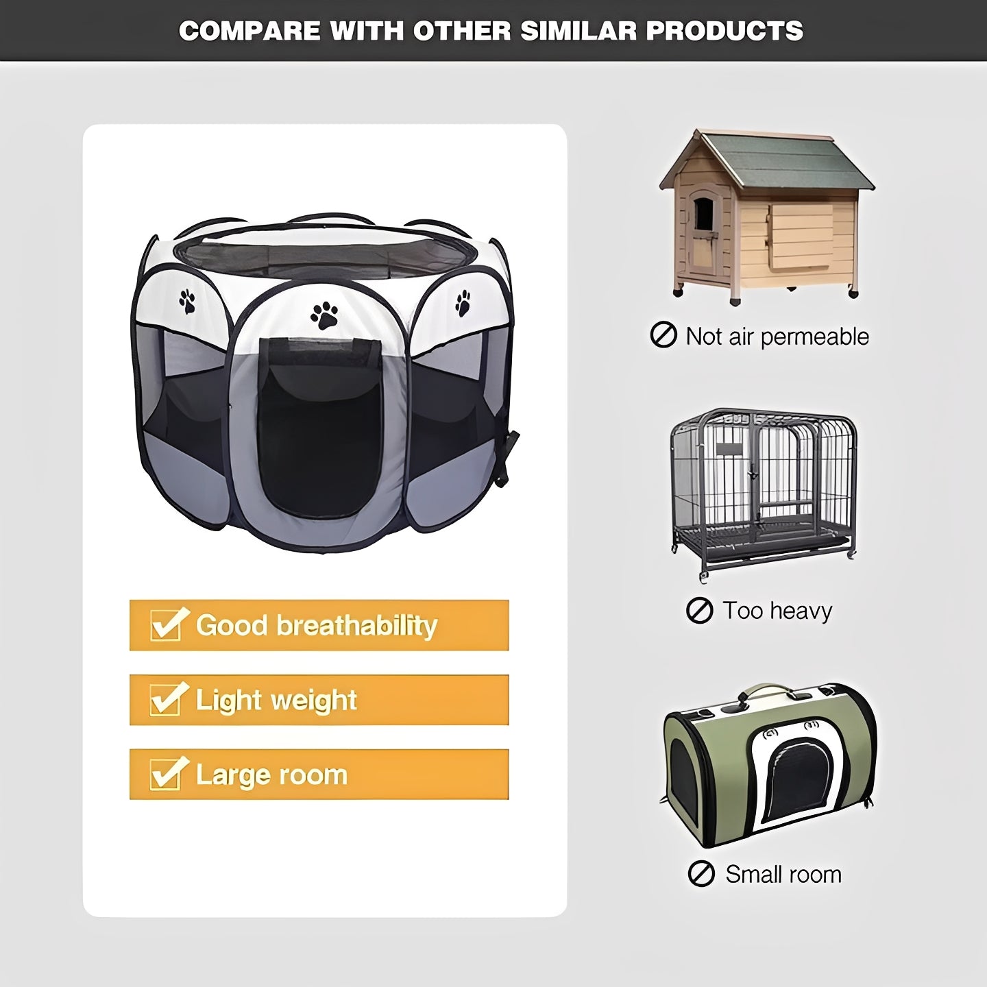 Cozy Indoor/Outdoor Pet Tent for Cats & Small Dogs - Portable, Waterproof, and Easy to Assemble