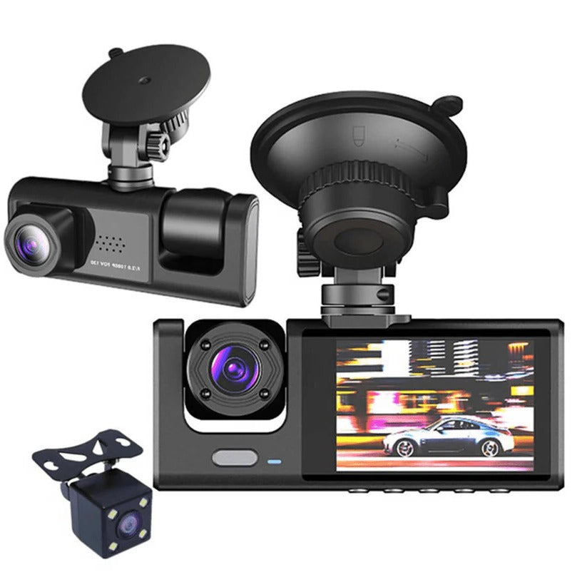 Dual Lens Dash Camera with Front & Rear Recording, 2-Inch Display & Parking Monitor – High-Definition Vehicle Security Camera