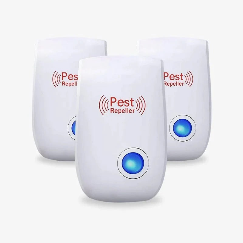 Ultrasonic Pest Repeller for Indoor Use - Easy Single Button Operation, Effective Home Pest Control