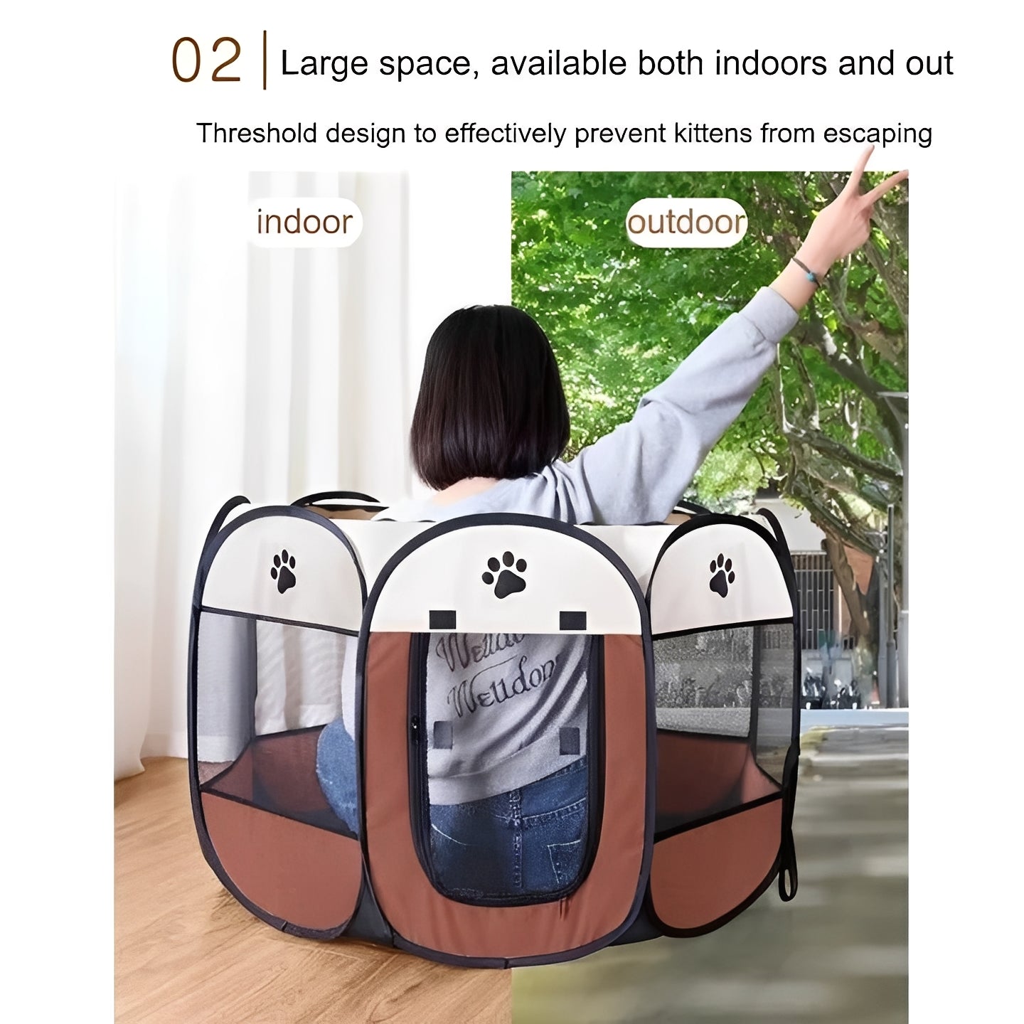Cozy Indoor/Outdoor Pet Tent for Cats & Small Dogs - Portable, Waterproof, and Easy to Assemble