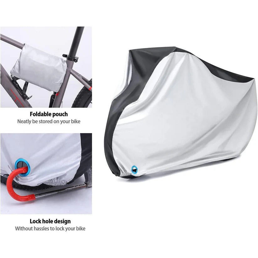Premium Waterproof Electric Bike Cover with PU Coating & Lock Opening – Durable Outdoor Protection for E-Bikes