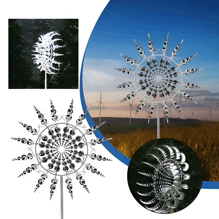 Anti-Rust Kinetic Metal Windmill Spinner - Magical Outdoor Garden Decor