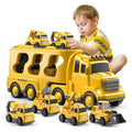 5-Piece Construction Truck Toy Set with Carrier & Ramp - Perfect for Kids' Imaginative Play