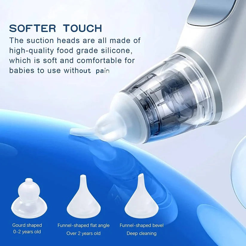 Rechargeable Electric Baby Nasal Aspirator - 3 Suction Modes & Soothing Music for Easy Congestion Relief