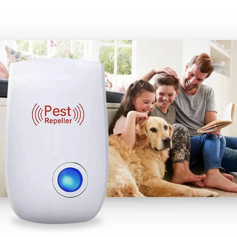 Ultrasonic Pest Repeller for Indoor Use - Easy Single Button Operation, Effective Home Pest Control