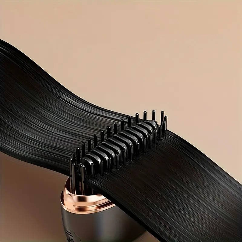 Portable Cordless Heated Straightening Comb - USB Rechargeable Hair Styling Tool for Effortless Smoothness