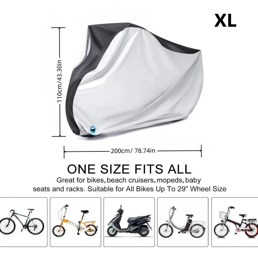 Premium Waterproof Electric Bike Cover with PU Coating & Lock Opening – Durable Outdoor Protection for E-Bikes