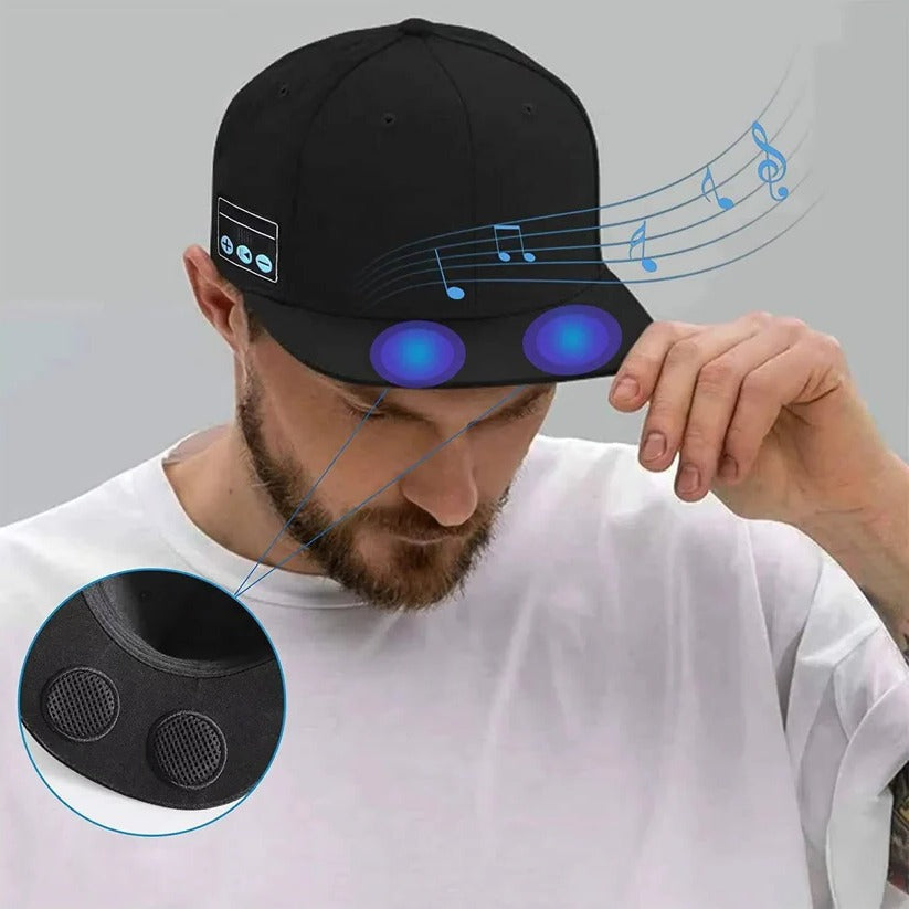 Bluetooth Baseball Cap with Open Ear Audio & Built-in Microphone - Wireless Speaker Hat for Music & Calls