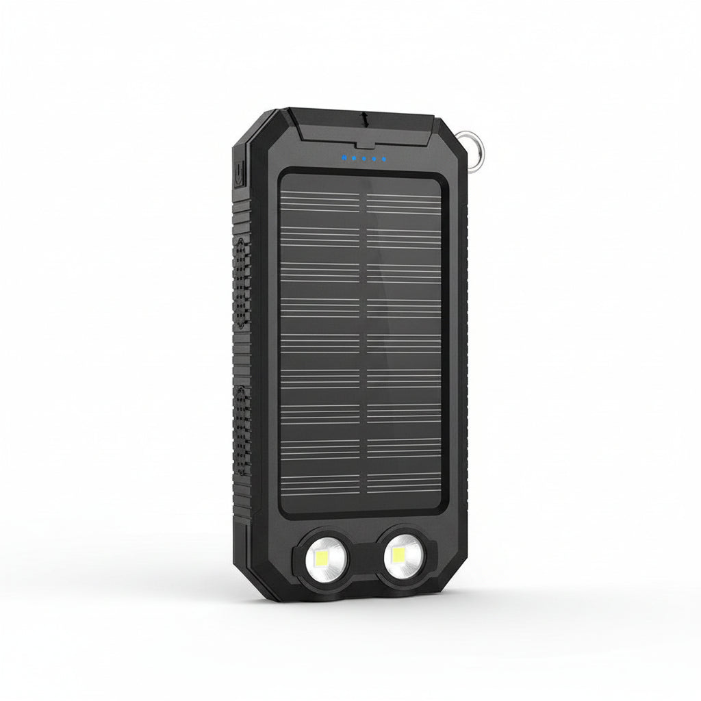 Waterproof Solar Power Bank Charger - Portable, Eco-Friendly, Fast Charging for Outdoor Adventures