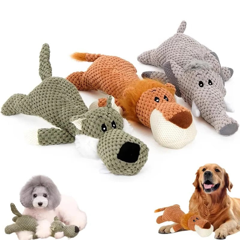 Interactive Plush Dog Toy with Squeaker - Perfect for Indoor Play & Fetch Fun