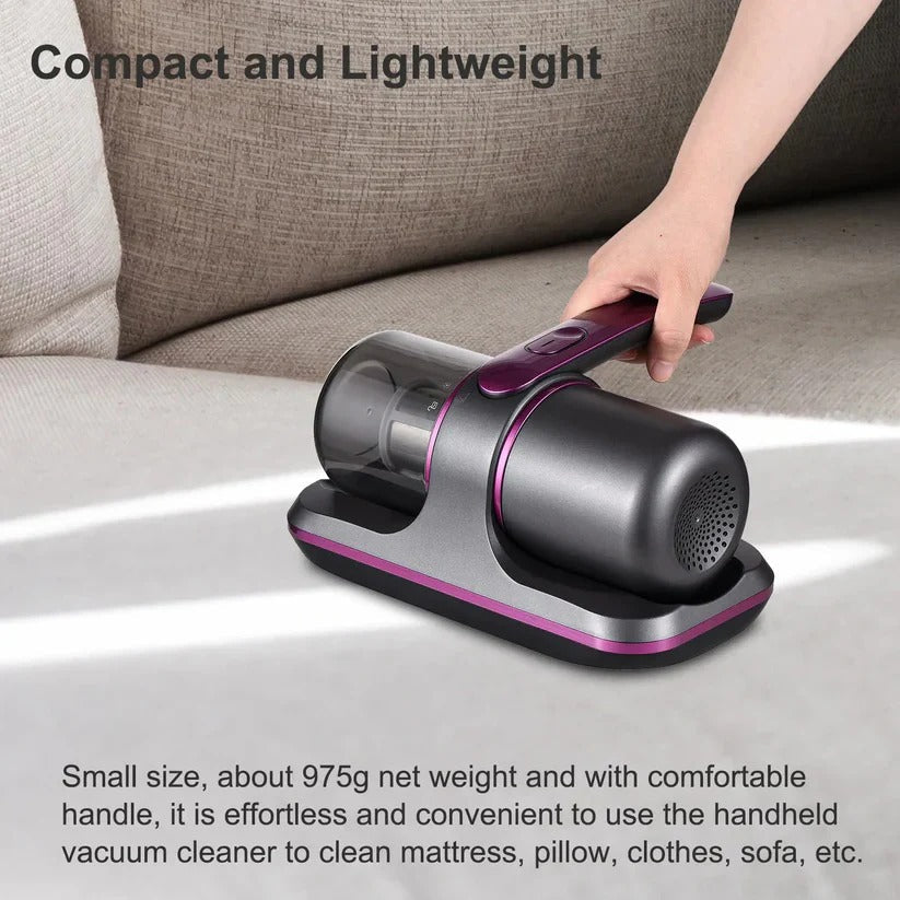 Cordless UV Vacuum Cleaner - Dual Speed for Mattress & Sofa Care - Powerful UV Sanitization