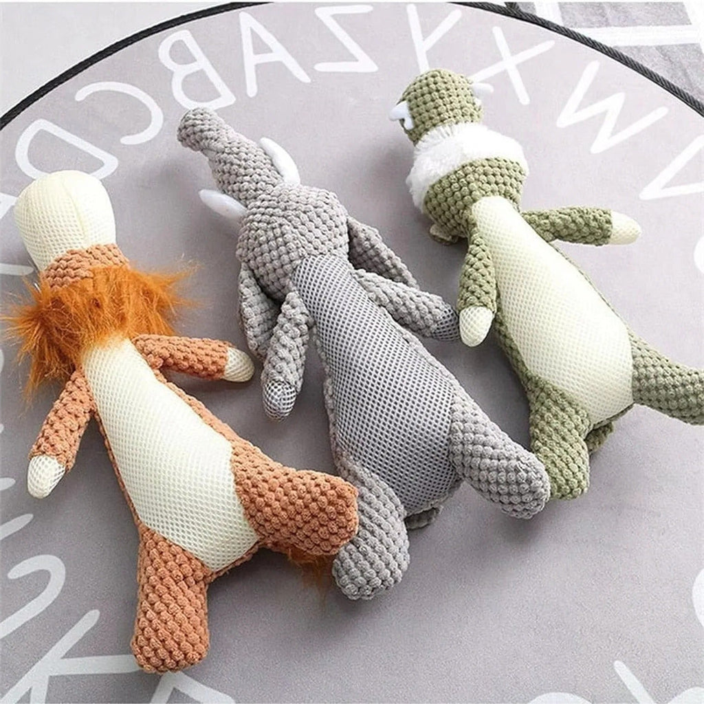Interactive Plush Dog Toy with Squeaker - Perfect for Indoor Play & Fetch Fun