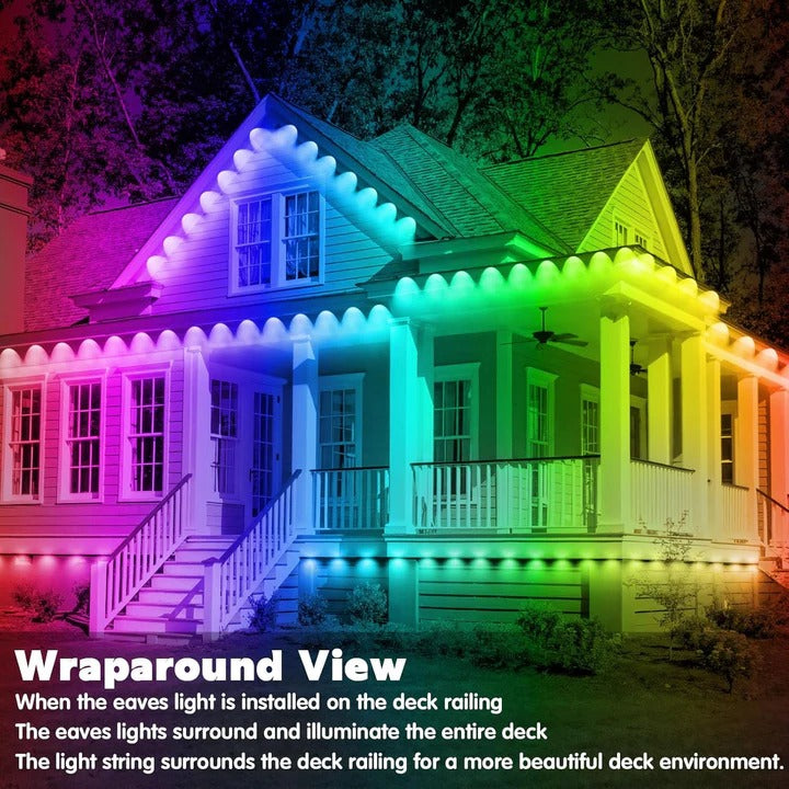 Smart Outdoor Soffit LED Lighting Kit - App-Controlled, Energy-Efficient, Weather-Resistant Design