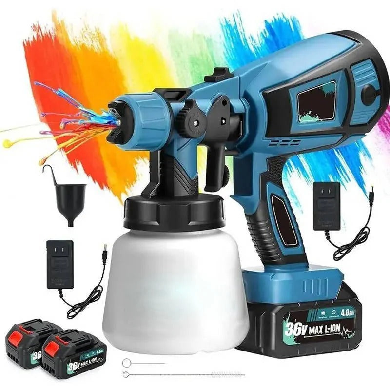 Versatile Battery-Powered Paint Sprayer with 3 Interchangeable Nozzles & Multiple Spray Modes for Precision Painting
