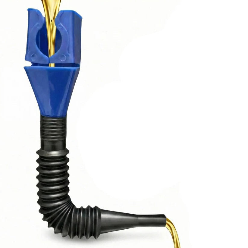 Flexible Oil Funnel with Wide Mouth & Locking Clip - Perfect for Easy Pouring & Spill-Free Use
