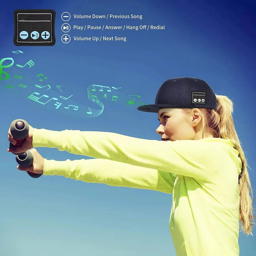 Bluetooth Baseball Cap with Open Ear Audio & Built-in Microphone - Wireless Speaker Hat for Music & Calls