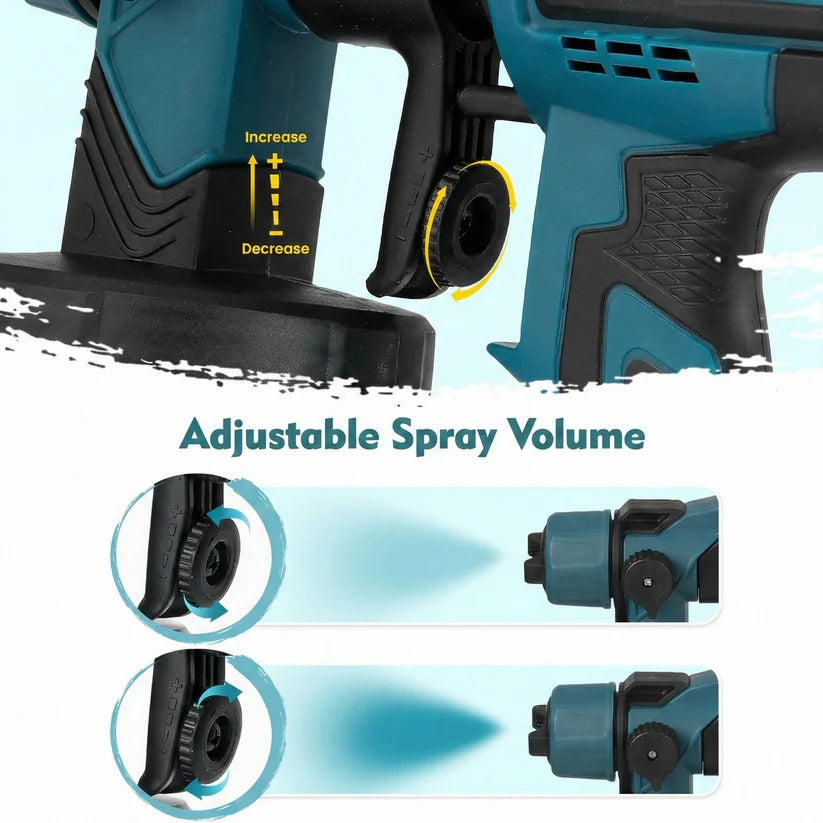 Versatile Battery-Powered Paint Sprayer with 3 Interchangeable Nozzles & Multiple Spray Modes for Precision Painting