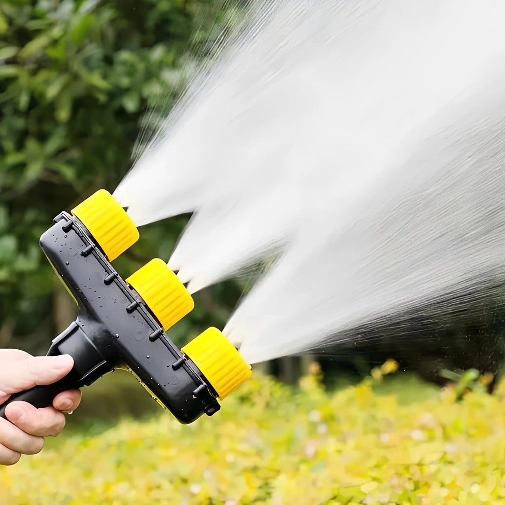 Versatile Garden Hose Nozzle Attachment - Adjustable Spray Patterns for Efficient Watering & Cleaning