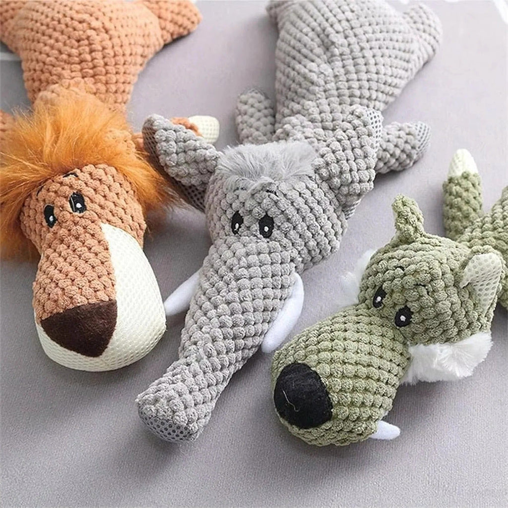 Interactive Plush Dog Toy with Squeaker - Perfect for Indoor Play & Fetch Fun