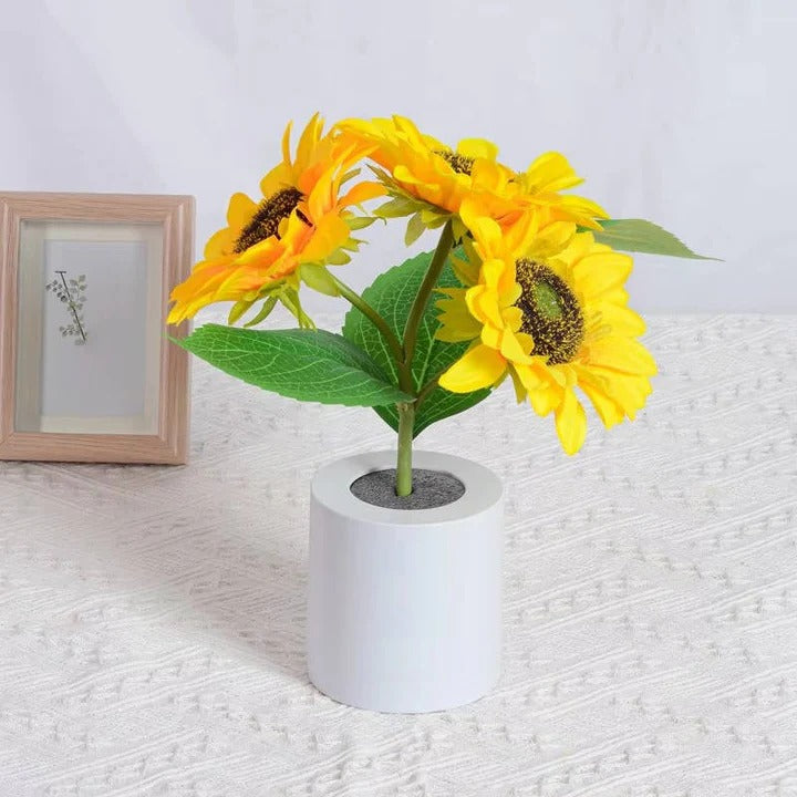 USB Rechargeable Adjustable LED Sunflower Lamp - Perfect for Home Decor & Night Lighting