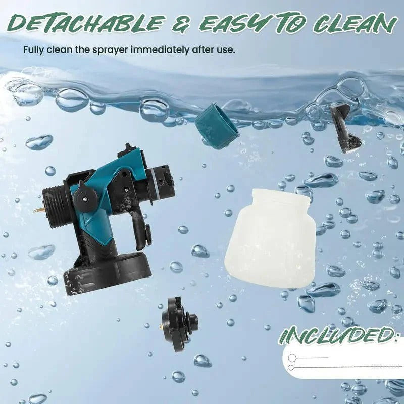Versatile Battery-Powered Paint Sprayer with 3 Interchangeable Nozzles & Multiple Spray Modes for Precision Painting