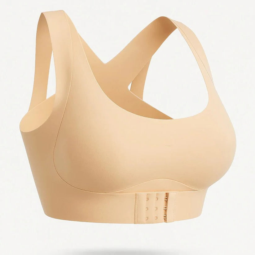 Full Coverage Wireless Sports Bra with Posture Support | Breathable Yoga Design for Ultimate Comfort & Performance