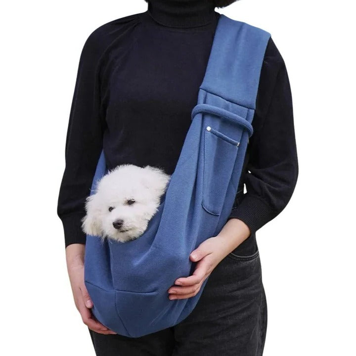 Comfortable Pet Carrier Sling for Small Dogs & Puppies - Adjustable, Hands-Free Design for Easy Travel